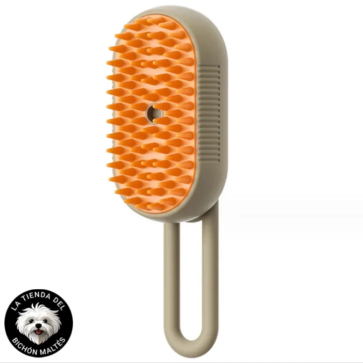 Cepillo de Silicona con Pulverización para Mascotas