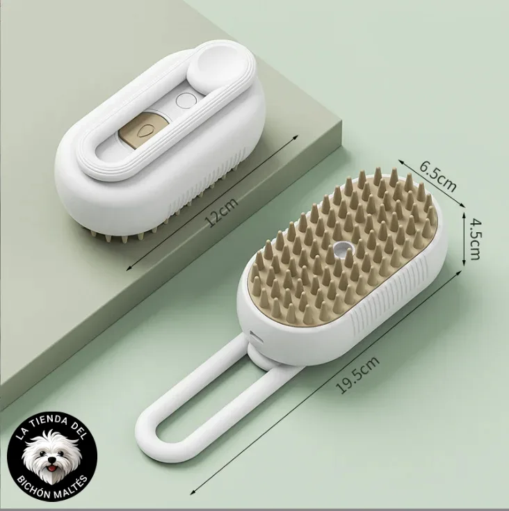 Cepillo de Silicona con Pulverización para Mascotas