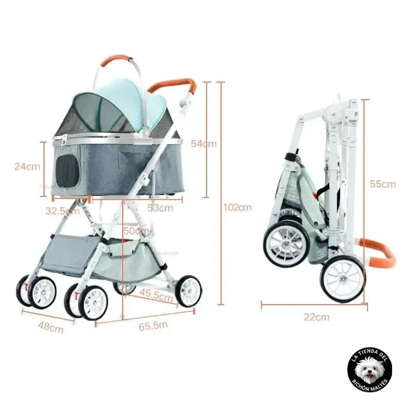 Cochecito 3 en 1 de MODA para Mascotas