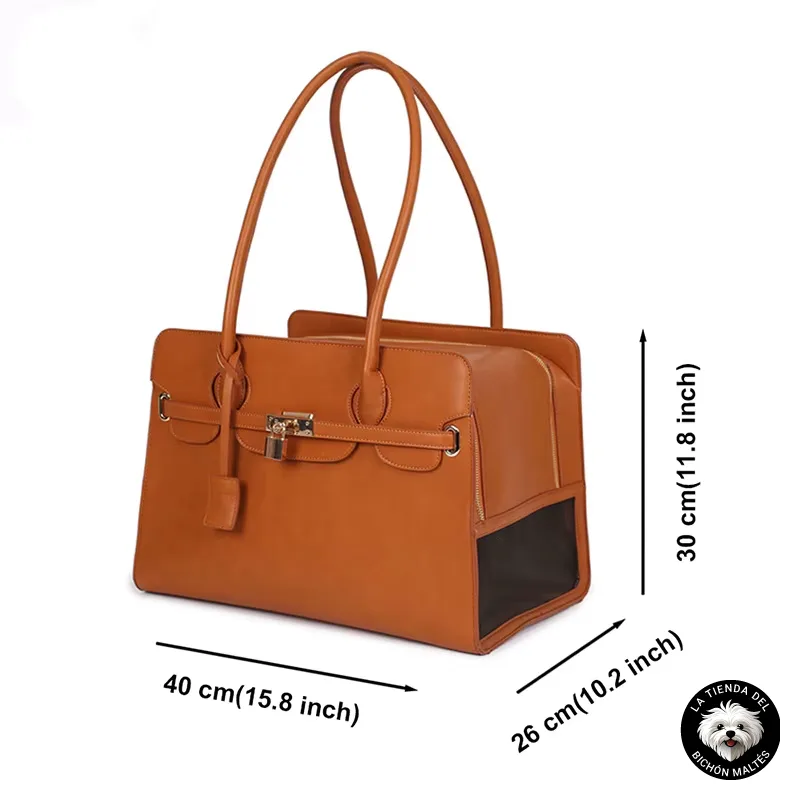 Medidas - Bolso Elegante de Piel para Mascotas