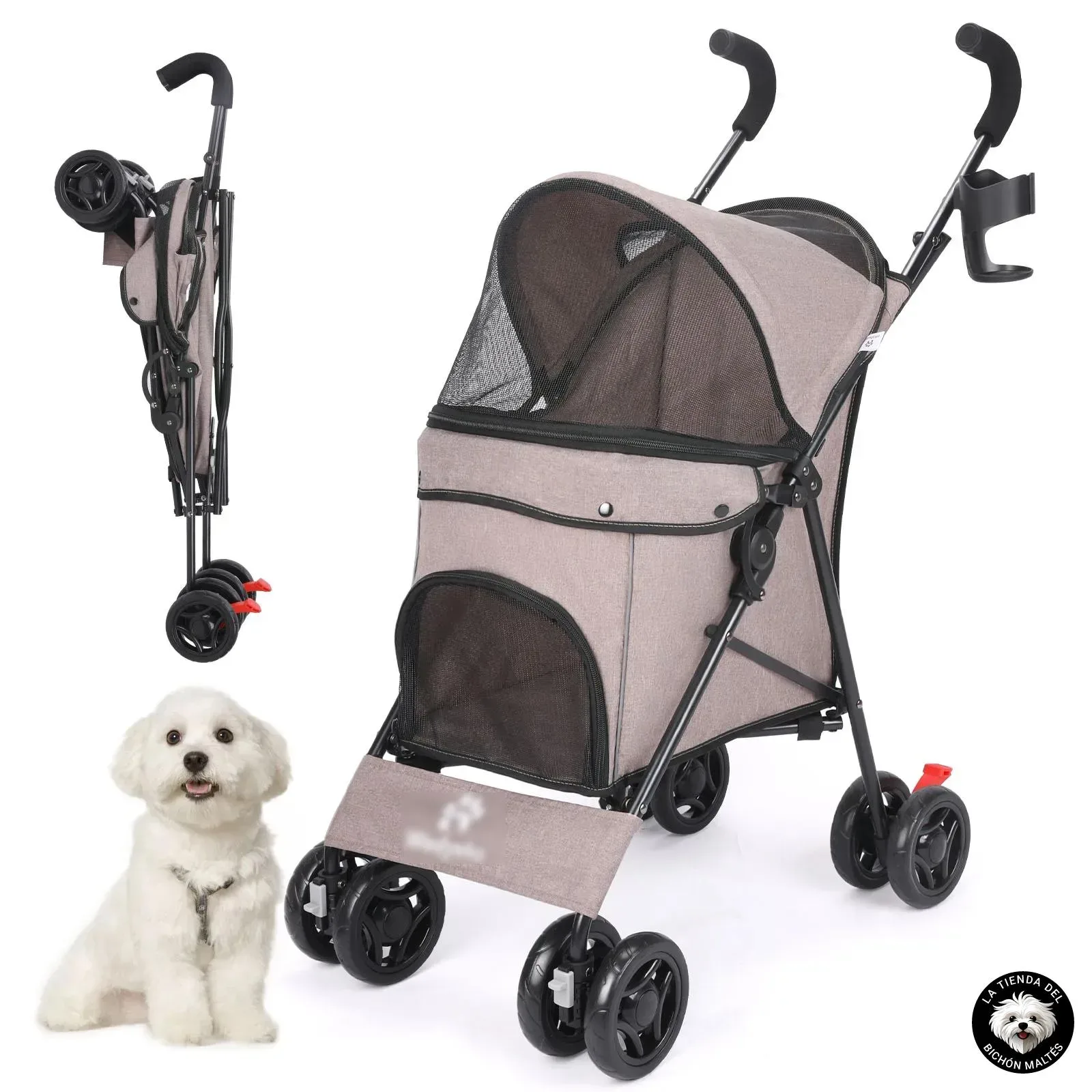 Color Café - Cochecito para Perros Barato y Ligero