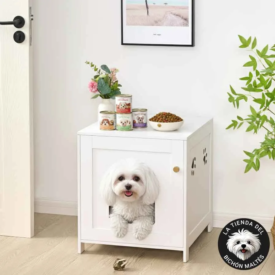 Cama Refugio Mueble de Madera para Mascotas