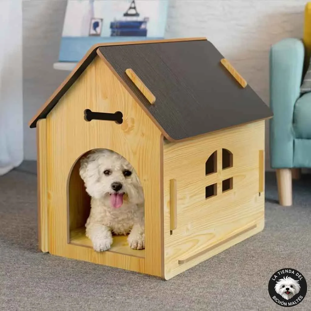 Perrera de Madera para Perros Pequeños - Varios Colores y Variantes