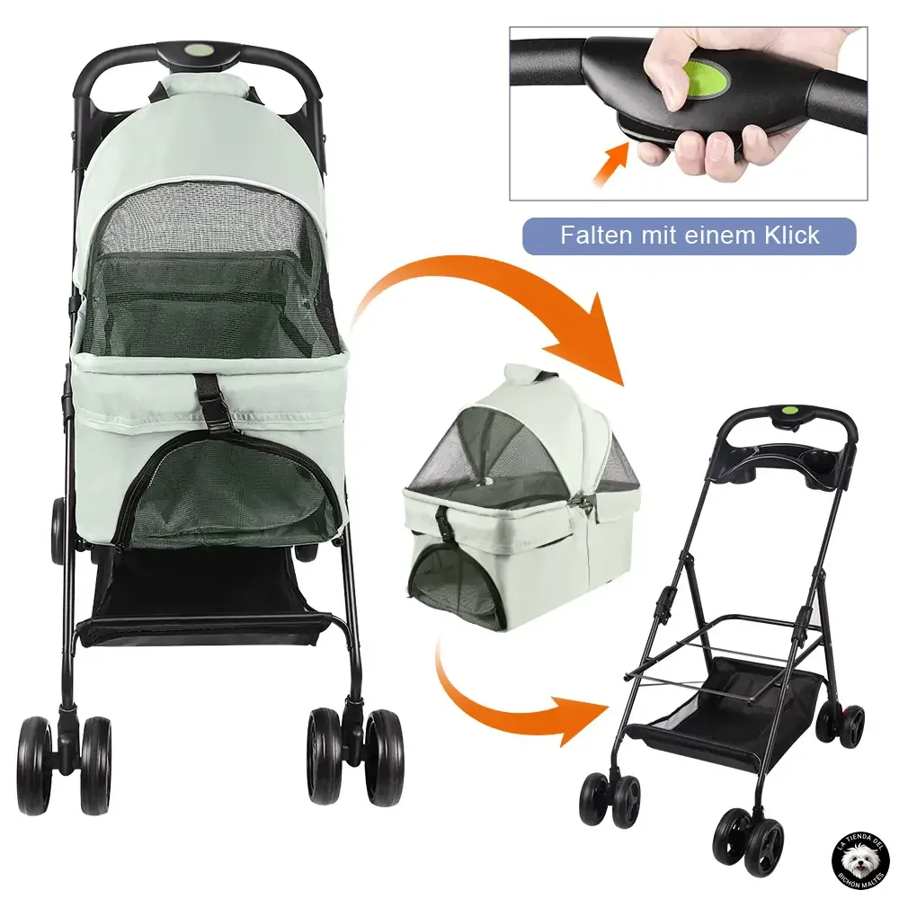 Carrito de Viaje Multifuncional para Mascotas - Varios Colores - Imagen 4