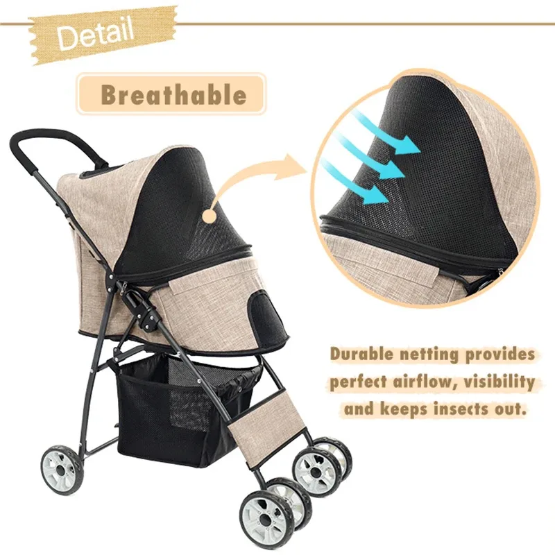 Cochecito Ultraligero para Perros Pequeños - Varios Colores - Imagen 10