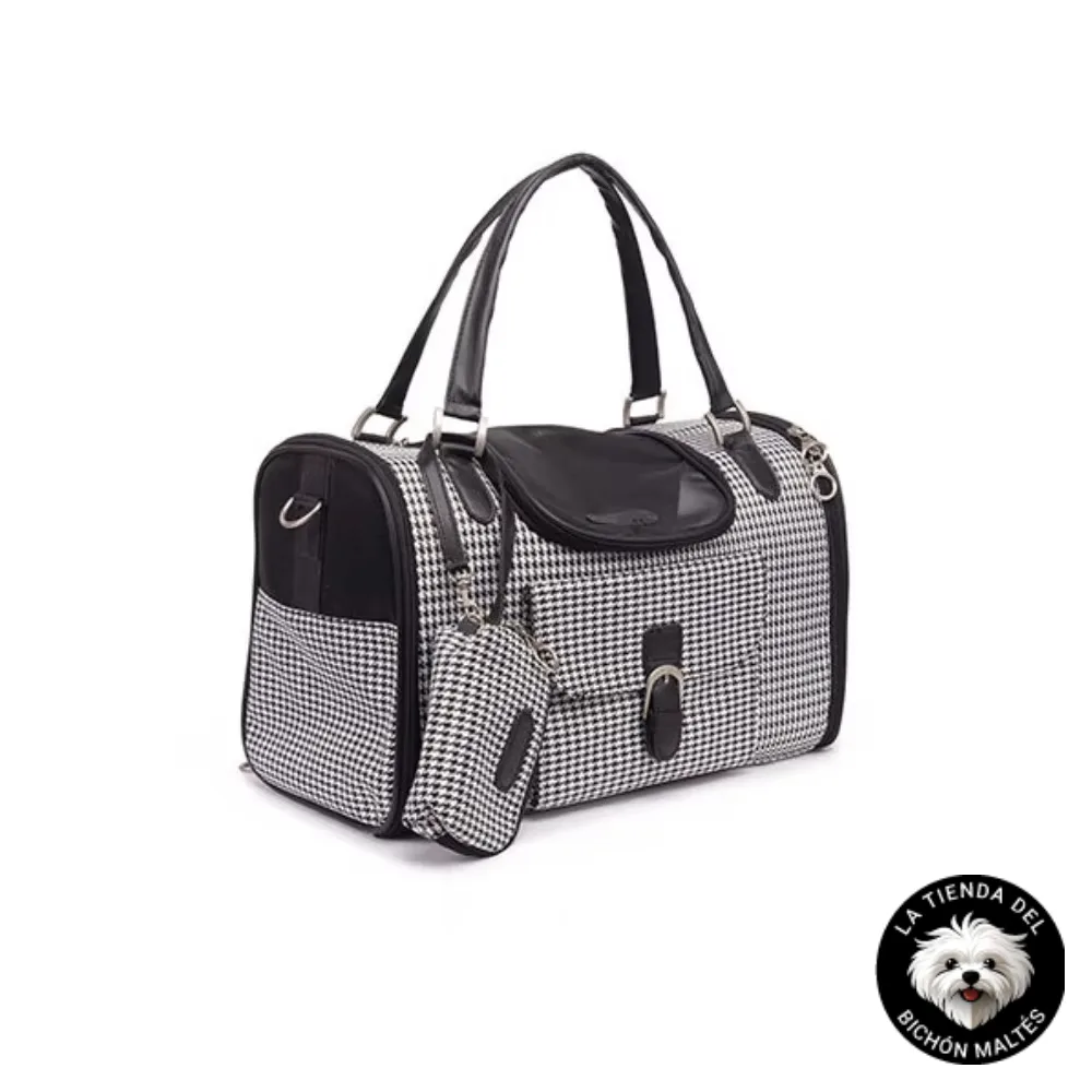 Houndstooth - Bolso Transportín de Lujo para Perros