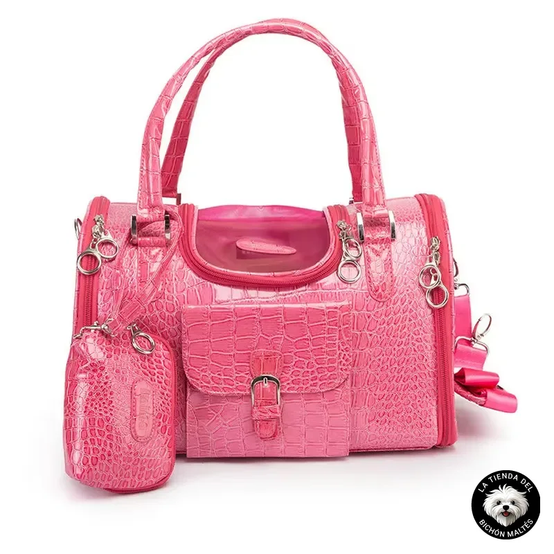 Rosa - Bolso Transportín de Lujo para Perros