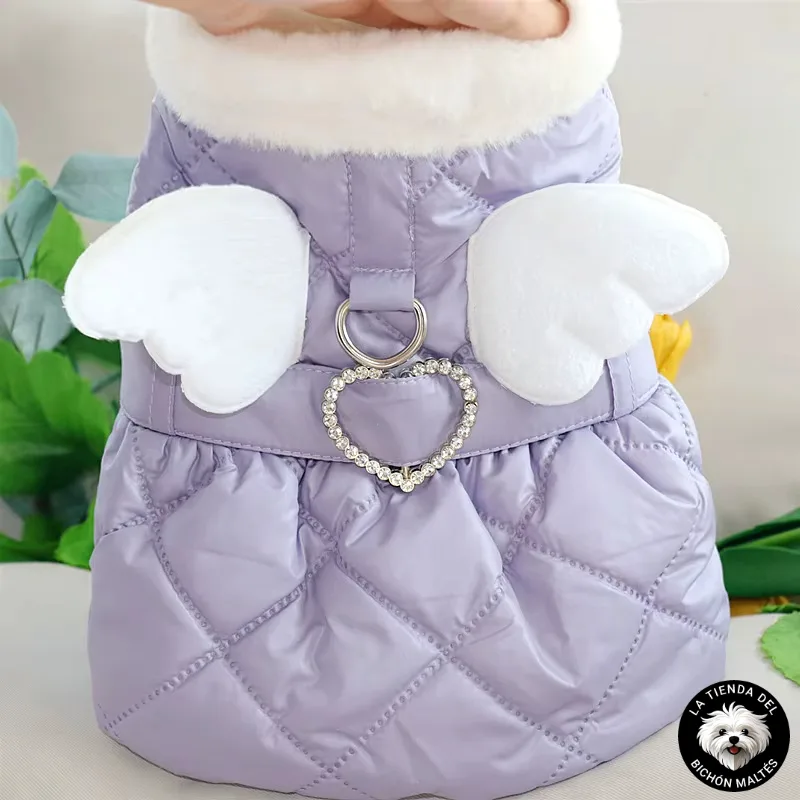 Vestido de Invierno Cálido con Alitas