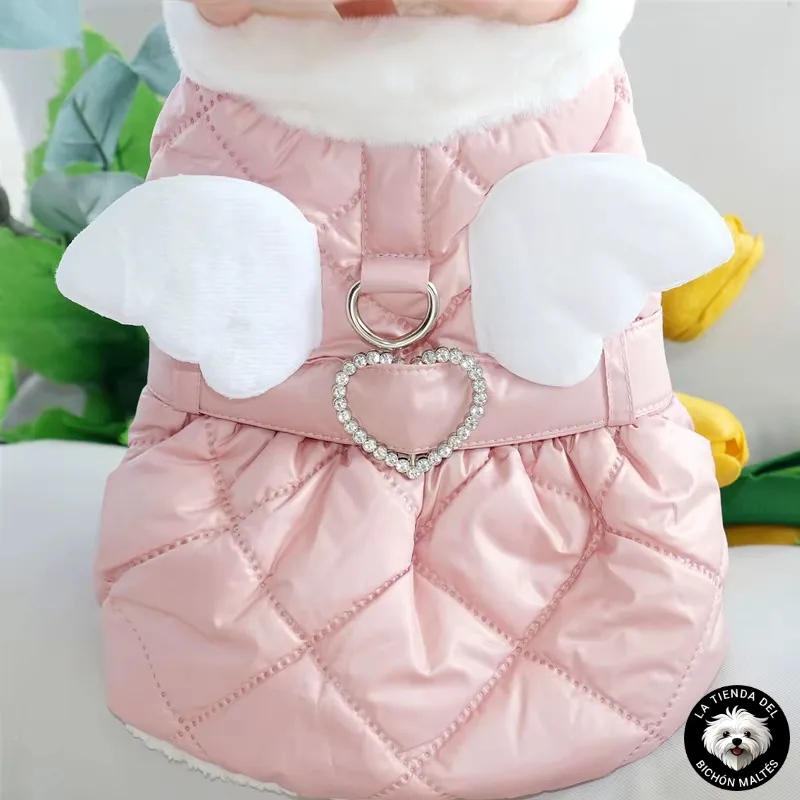 Vestido de Invierno Cálido con Alitas