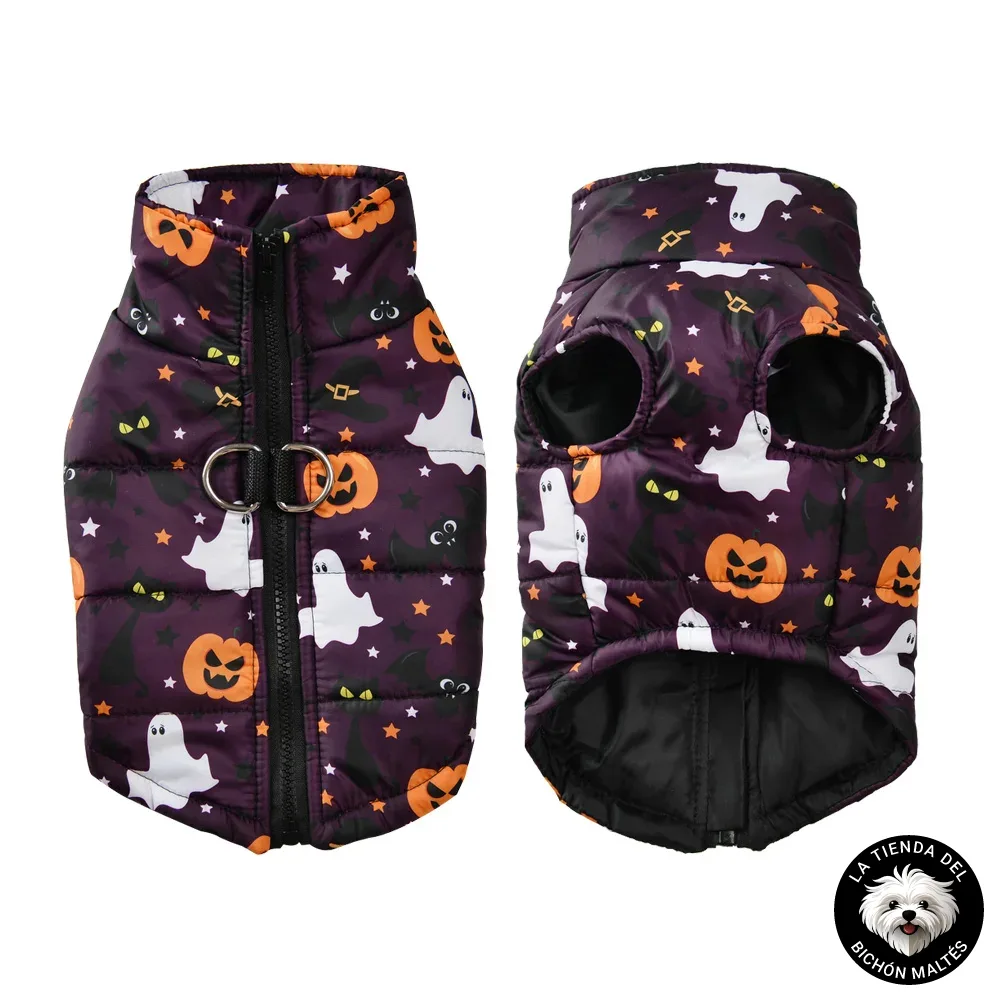 Chubasquero de Halloween para Mascotas con Arnés
