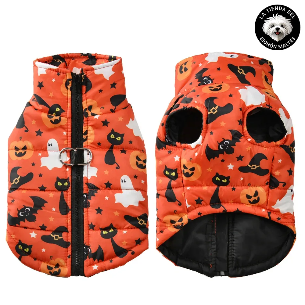 Chubasquero de Halloween para Mascotas con Arnés