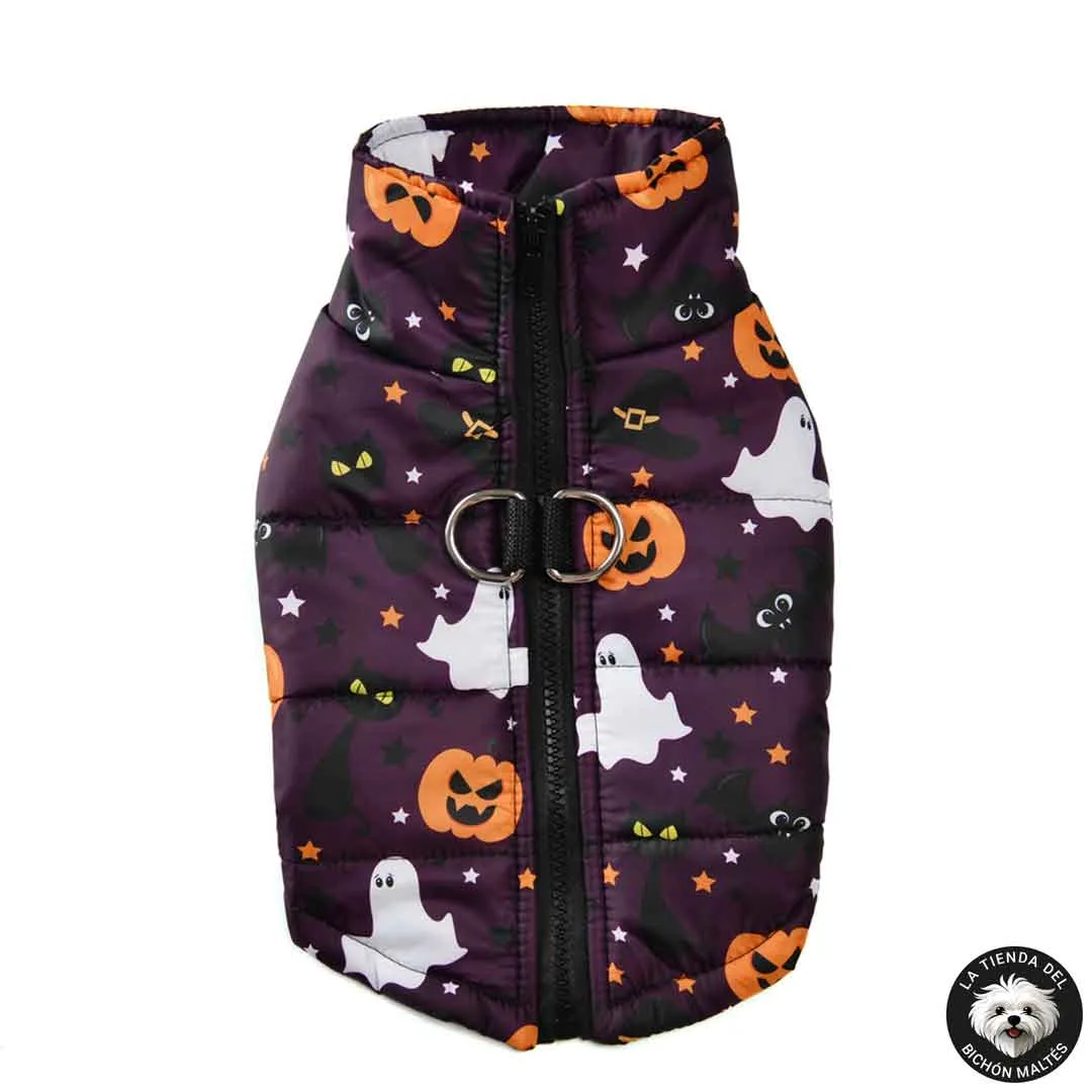 Chubasquero de Halloween para Mascotas con Arnés