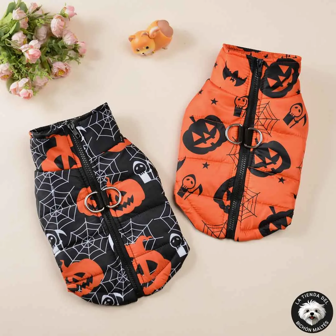 Chubasquero de Halloween para Mascotas con Arnés – Varios Diseños