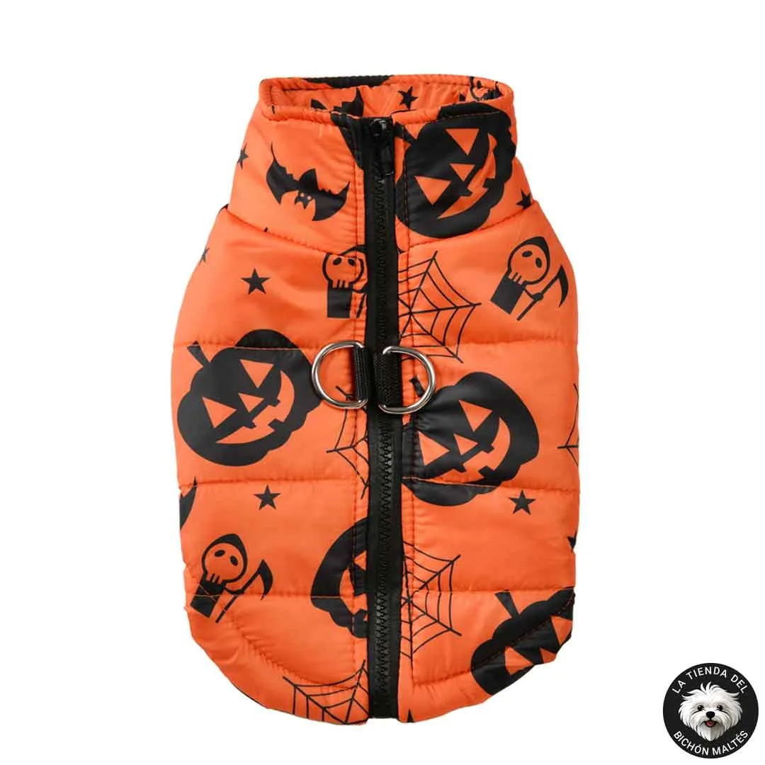 Chubasquero de Halloween para Mascotas con Arnés