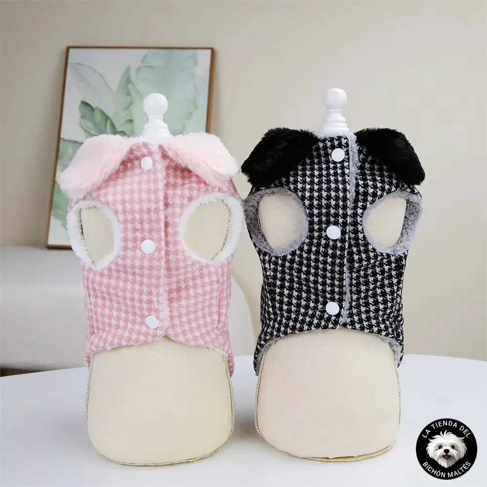 Abrigo estilo Chanel para perro pequeño - Varios Colores