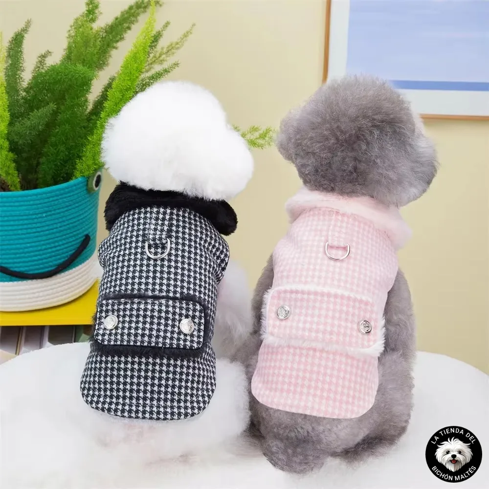 Abrigo estilo Chanel para perro pequeño - Varios Colores